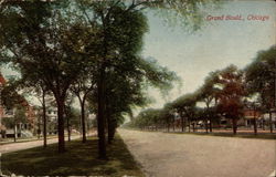 Grand Boulevard Chicago, IL Postcard Postcard