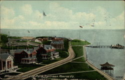 Officers Quarters and Park Fort Monroe, VA Postcard Postcard
