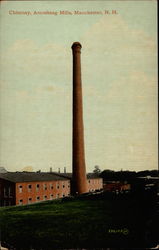 Chimney Amoskeag Mills Postcard