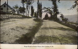 Stage Road to Potter Place New London, NH Postcard Postcard