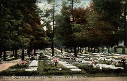 Moravian Graveyard Winston-Salem, NC Postcard Postcard