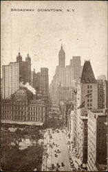 Broadway, Downtown Postcard
