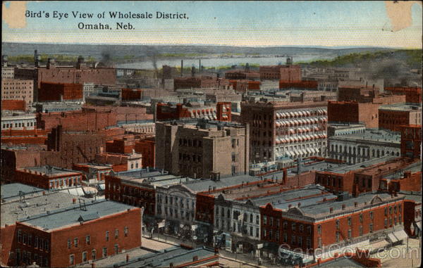 Bird's Eye View of Wholesale District Omaha Nebraska
