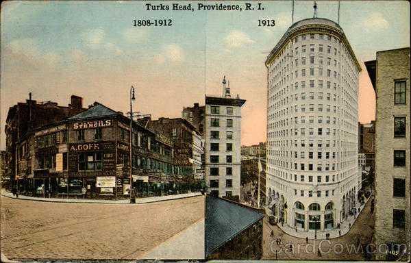 Two view of Turks Head, Providence, R. I., 1808-1912 and 1913 Rhode Island