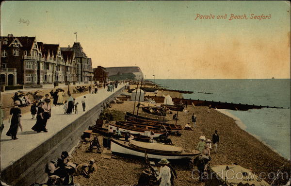 Parade and Beach Seaford Sussex England