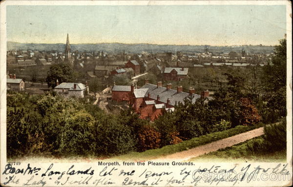 Morpeth, from the Pleasure Grounds Northumberland UK