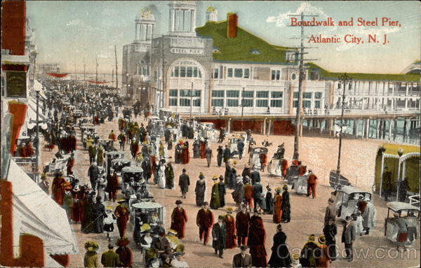Boardwalk and Steel Pier Atlantic City New Jersey