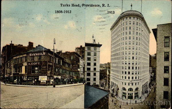 Turks Head, 1808-1912, 1913 Providence Rhode Island
