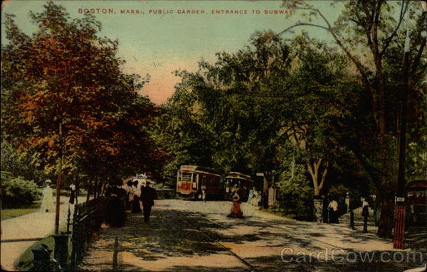 Public Garden, Entrance to Subway Boston Massachusetts