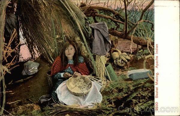 Basket Making - Apache Indian Native Americana
