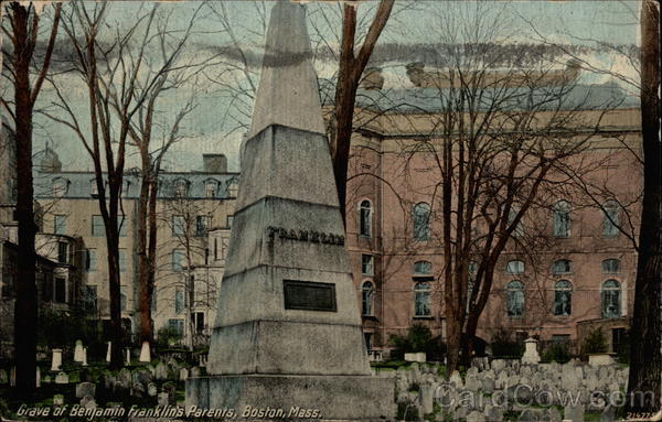 Grave of Benjamin Franklin's Parents Boston Massachusetts