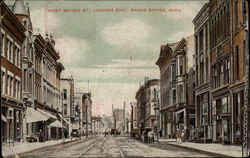 West Bridge St., Looking East Grand Rapids, MI Postcard Postcard