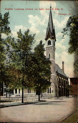 English Lutheran Church La Salle Ave. & Elm St Postcard