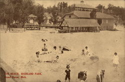 The Beach, Highland Park Postcard