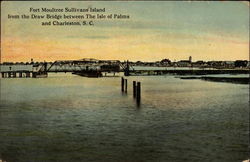 Fort Moultree Sullivan's Island, SC Postcard Postcard