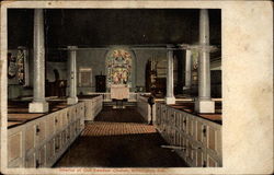 Interior of Old Swedes' Church Wilmington, DE Postcard Postcard