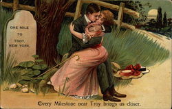 Every Milestone near Troy brings us closer Postcard
