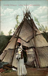 Indian Squaw and pappoose Postcard