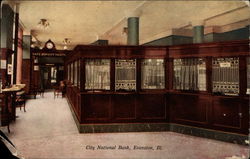 City National Bank Evanston, IL Postcard Postcard