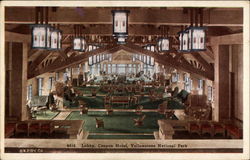 Lobby, Canyon Hotel, Yellowstone National Park Postcard
