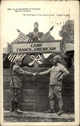1937 - U.S. Soldiers in France Postcard