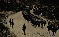 Yanks going into action France Postcard