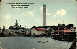 Water front, showing Board of Trade and Pilgrim Monument Postcard