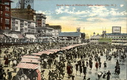 Beach Scene at Richard Baths, Atlantic City, N.J Postcard