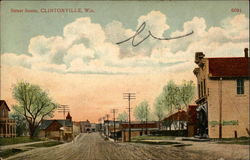 Street Scene Clintonville, WI Postcard Postcard