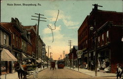 Main Street Sharpsburg, PA Postcard Postcard