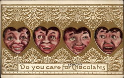 "Do You Care For Chocolates" Postcard