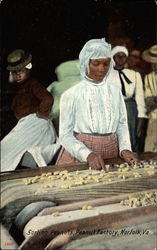 Sorting Peanuts, Peanut Factory Postcard