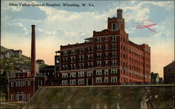 Ohio Valley General Hospital Wheeling, WV Postcard Postcard