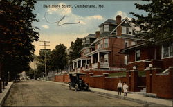 Baltimore Street Cumberland, MD Postcard Postcard