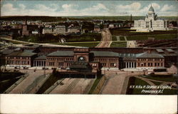 N. Y. N. H. & H. Station & Capitol Postcard