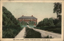 State Normal School from Main Street Hyannis, MA Postcard Postcard