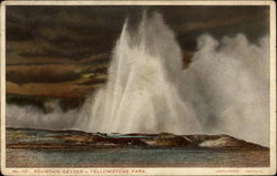 Fountain Geyser-Yellowstone Park Postcard