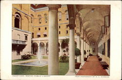 Courtyard Boston Public Library Massachusetts Postcard Postcard