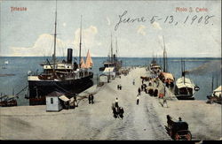 Trieste Molo S. Carlo Postcard