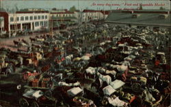 An Everyday Scene, "Fruit and Vegetable Market." Postcard