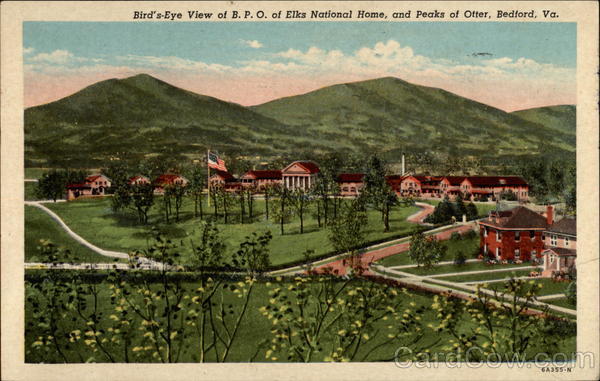 Birds-eye view of B.P.O of Elite National Home and Peaks of Otter Bedford Virginia