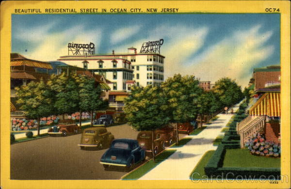 Beautiful Residential Street in Ocean City, New Jersey