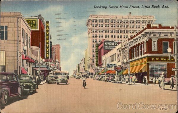 Looking Down Main Steet Little Rock Arkansas
