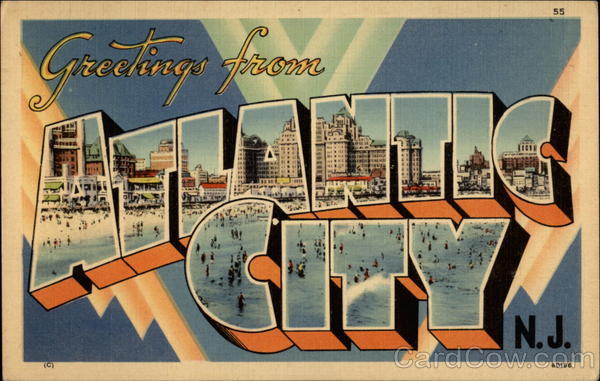 Greetings form Atlantic City, N.J Large Letter