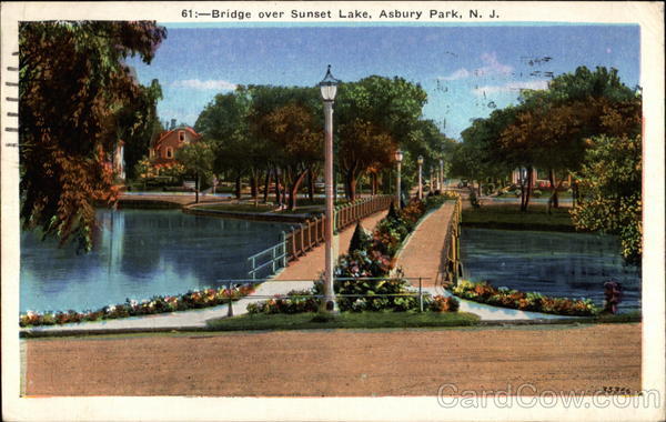 Bridge Over Sunset Lake Asbury Park New Jersey