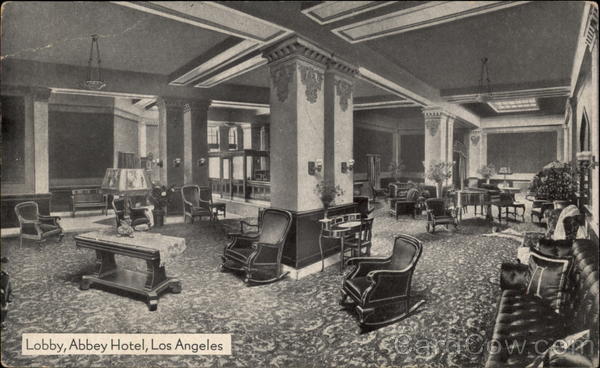 Lobby, Abbey Hotel Los Angeles California