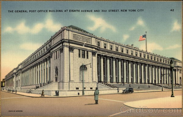 The General Post office building at Eight Avenue and 31st Street New York City