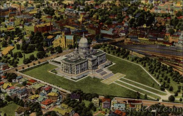 State Capitol From The Air Providence Rhode Island