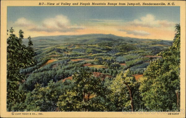 H-7 View of Valley and Pisgah Mountain Range from Jump-off Hendersonville North Carolina