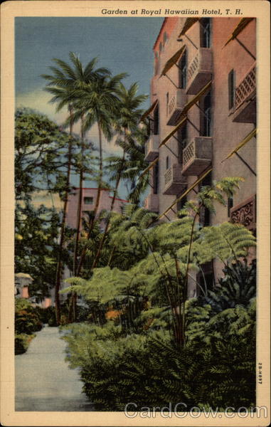 Garden at Royal Hawaiian Hotel Honolulu